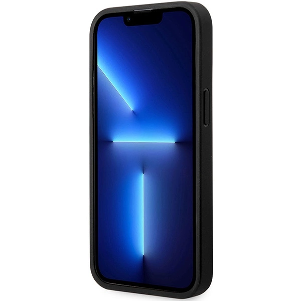 BMW BMHCP14L22RBDK dėklas iPhone 14 Pro 6.1" – juodas/juodas kietas, Leather Blue Dots - Image 5