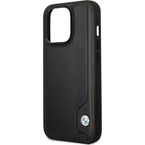 BMW BMHCP14L22RBDK dėklas iPhone 14 Pro 6.1" – juodas/juodas kietas, Leather Blue Dots - Image 6