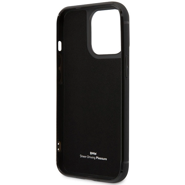 BMW BMHCP14L22RSEPK dėklas iPhone 14 Pro 6.1" – juodas/juodas, Leather Card Slot - Image 7