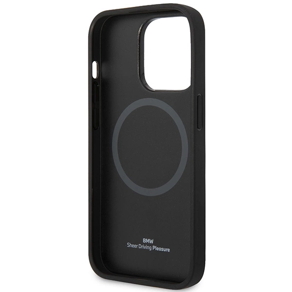 BMW BMHMP14L22RPSR dėklas iPhone 14 Pro 6.1" – burgundiškas/burgundiškas, Leather Seats Pattern MagSafe - Image 7