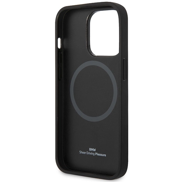 BMW BMHMP14X22RPSK dėklas iPhone 14 Pro Max 6.7" – juodas/juodas, Leather Seats Pattern MagSafe - Image 7