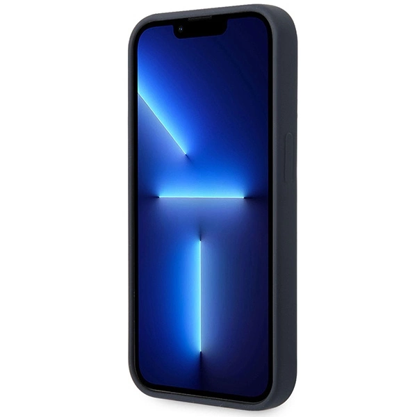 BMW BMHMP14XSILNA dėklas iPhone 14 Pro Max 6.7" – tamsiai mėlynas/tamsiai mėlynas, silikoninis Metal Logo MagSafe - Image 5