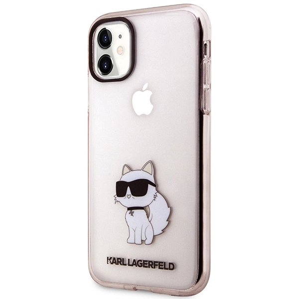 Karl Lagerfeld KLHCN61HNCHTCP dėklas iPhone 11 / XR 6.1" – rožinis/rožinis, kietas, Ikonik Choupette - Image 2