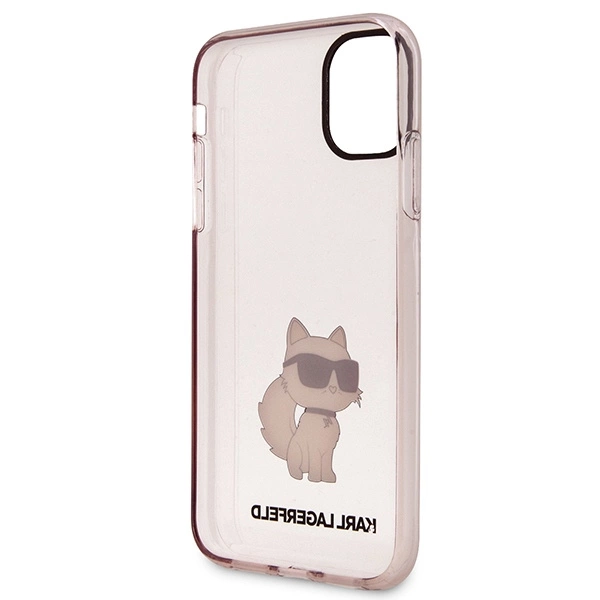 Karl Lagerfeld KLHCN61HNCHTCP dėklas iPhone 11 / XR 6.1" – rožinis/rožinis, kietas, Ikonik Choupette - Image 7