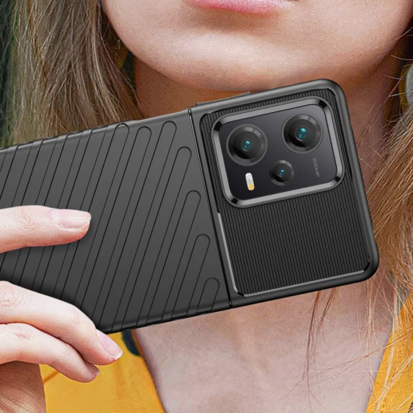 Thunder Case dėklas Xiaomi Redmi Note 12 Pro+ – silikoninis Armor, juodas - Image 5