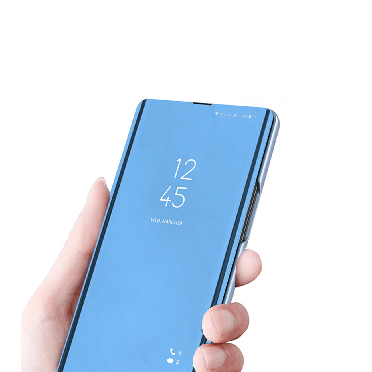 Clear View dėklas Xiaomi Redmi Note 12 Pro+ – flip cover, juodas - Image 5