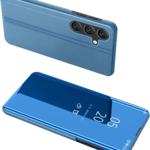 Clear View Case cover for Samsung Galaxy A24 4G flip cover blue