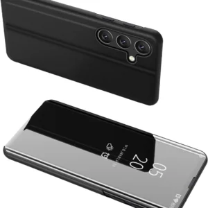 Clear View Case cover for Samsung Galaxy A24 4G flip cover black