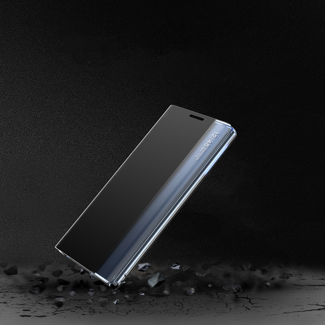New Sleep dėklas Xiaomi Redmi Note 12 5G / Poco X5 5G – cover su flip stovu, juodas - Image 2