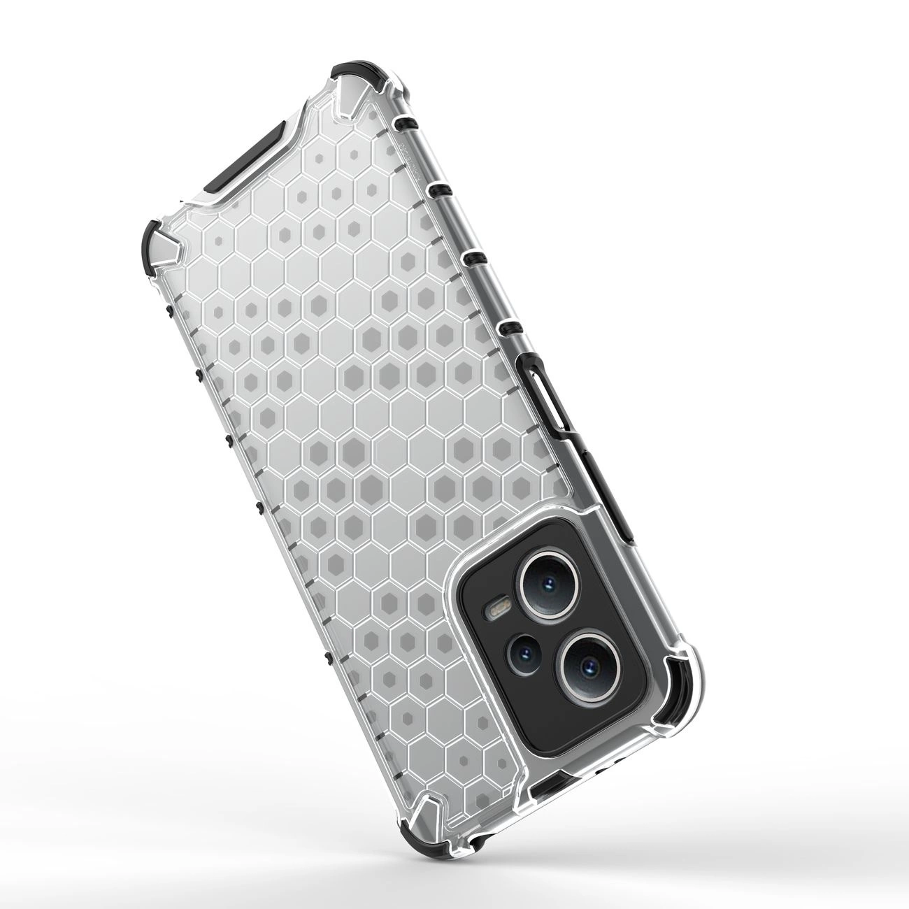 Honeycomb dėklas Xiaomi Redmi Note 12 5G / Poco X5 5G – armuotas hibridinis, juodas - Image 15