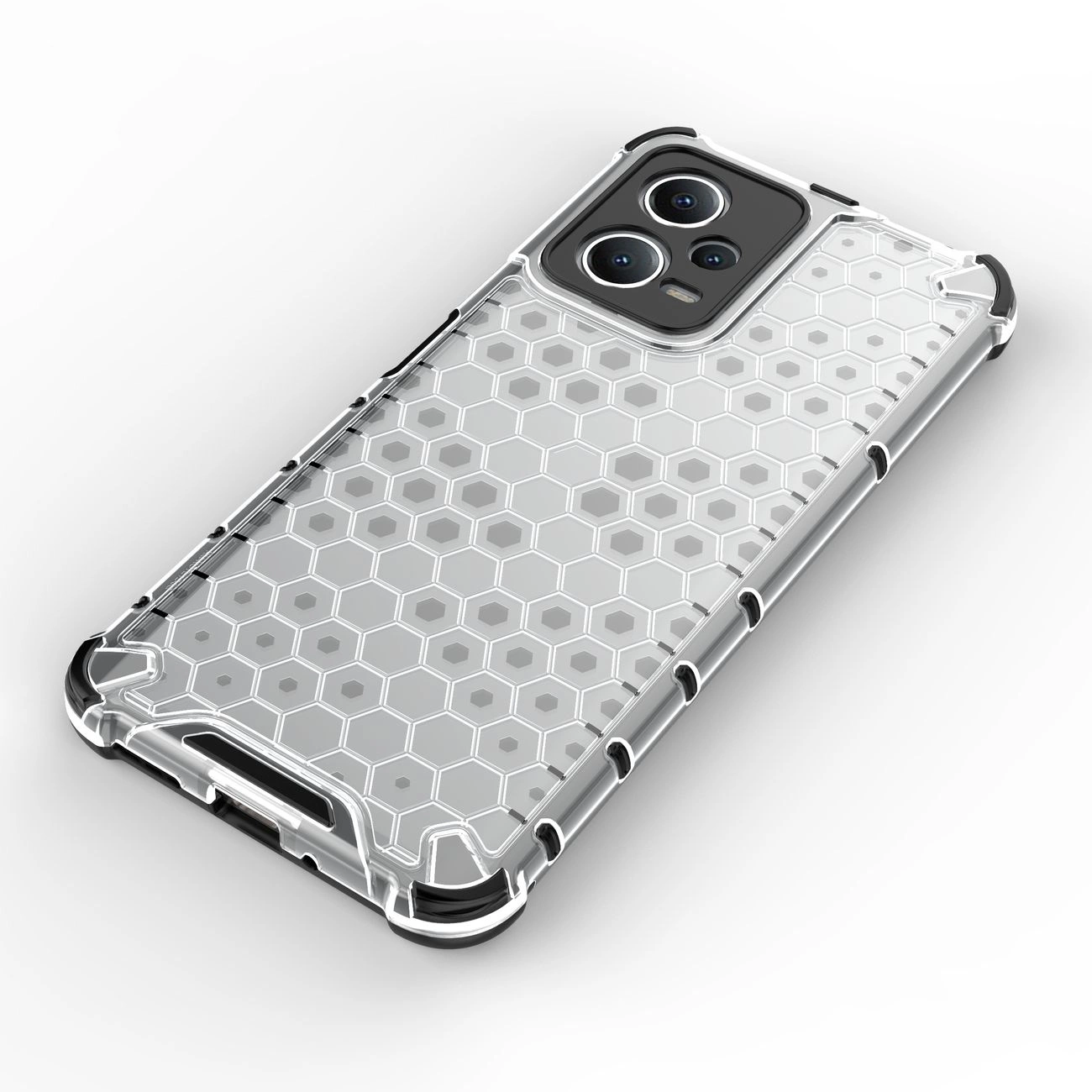 Honeycomb dėklas Xiaomi Redmi Note 12 5G / Poco X5 5G – armuotas hibridinis, juodas - Image 7