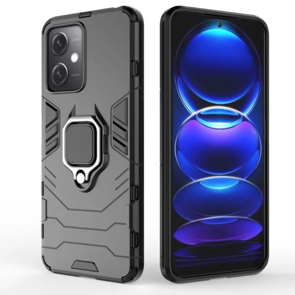 Ring Armor dėklas Xiaomi Redmi Note 12 5G / Poco X5 5G – Armor dėklas su magnetiniu žiedu, juodas - Image 12