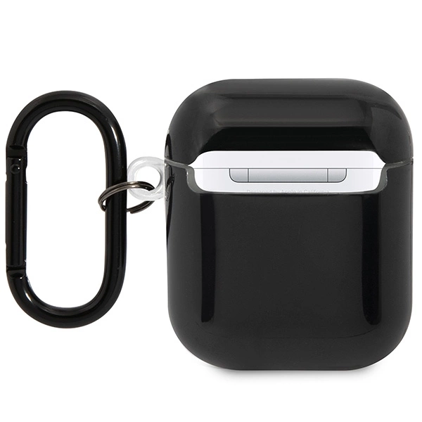 BMW BMA222SWTK AirPods 1/2 dėklas – juodas/juodas, įvairiaspalvės linijos - Image 2