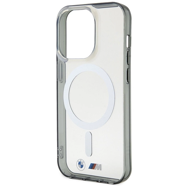 Dėklas BMW BMHMP14LHCRS iPhone 14 Pro 6,1" – skaidrus kietas dėklas, sidabrinis žiedas MagSafe - Image 6