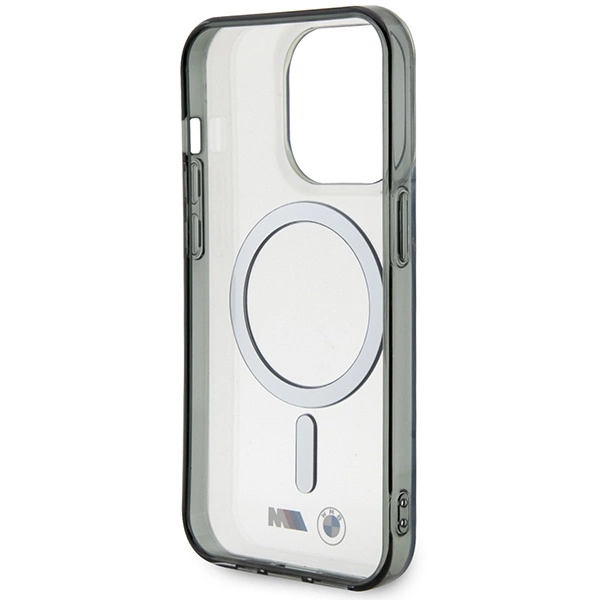 Dėklas BMW BMHMP14LHCRS iPhone 14 Pro 6,1" – skaidrus kietas dėklas, sidabrinis žiedas MagSafe - Image 7