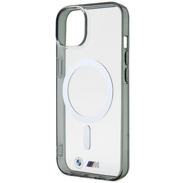 Dėklas BMW BMHMP14SHCRS iPhone 14 6,1" – skaidrus kietas dėklas, Silver Ring MagSafe - Image 6
