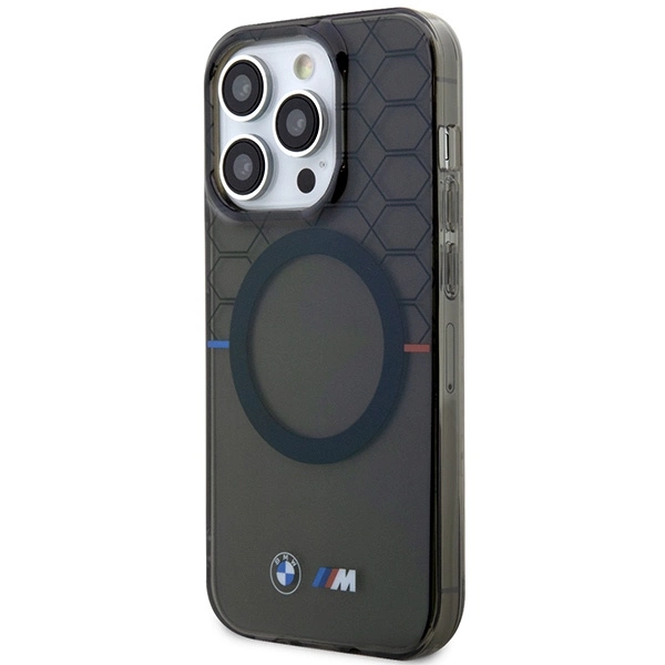 Dėklas BMW BMHMP14XHGPK iPhone 14 Pro Max 6,7" – pilkas/pilkas kietas dėklas, raštas MagSafe - Image 2