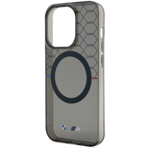 Dėklas BMW BMHMP14XHGPK iPhone 14 Pro Max 6,7" – pilkas/pilkas kietas dėklas, raštas MagSafe - Image 6