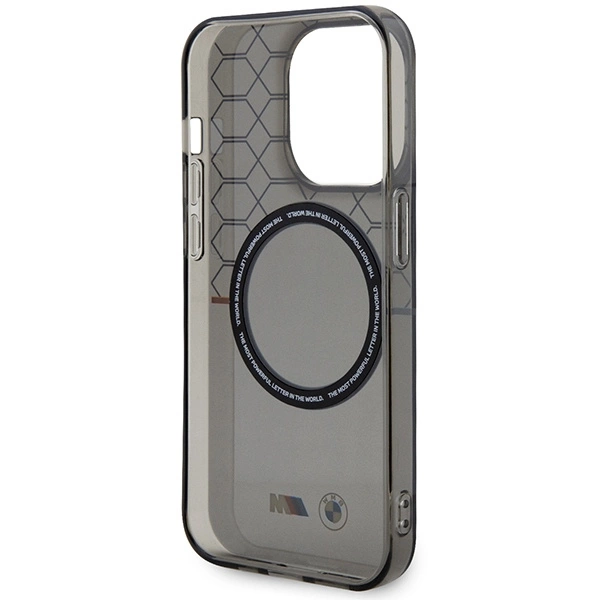 Dėklas BMW BMHMP14XHGPK iPhone 14 Pro Max 6,7" – pilkas/pilkas kietas dėklas, raštas MagSafe - Image 7