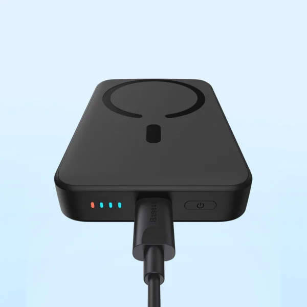 Baseus Magnetic Mini Power Bank su MagSafe 15W / PD QC 20W 10000mAh – juodas (tarptautinė versija) + Xiaobai serijos kabelis USB-C – USB-C 60W 3A 0,5 m – juodas - Image 10