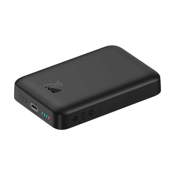 Baseus Magnetic Mini Power Bank su MagSafe 15W / PD QC 20W 10000mAh – juodas (tarptautinė versija) + Xiaobai serijos kabelis USB-C – USB-C 60W 3A 0,5 m – juodas - Image 5