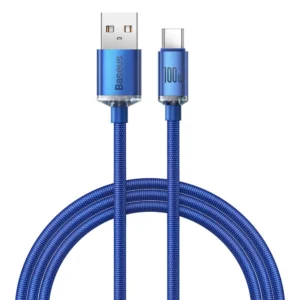 [RETURNED ITEM] Baseus Crystal Shine Series cable USB cable for fast charging and data transfer USB Type A - USB Type C 100W 1.2m blue (CAJY000403)