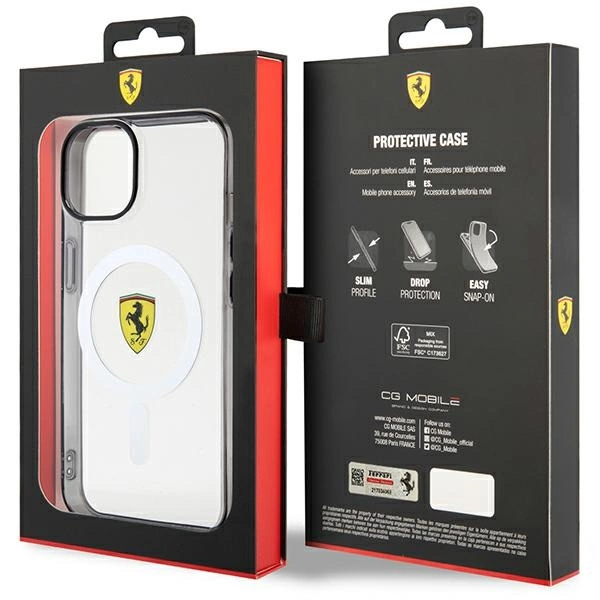 Ferrari FEHMP14SURKT iPhone 14 6,1" – skaidrus kietas dėklas, Outline MagSafe - Image 8