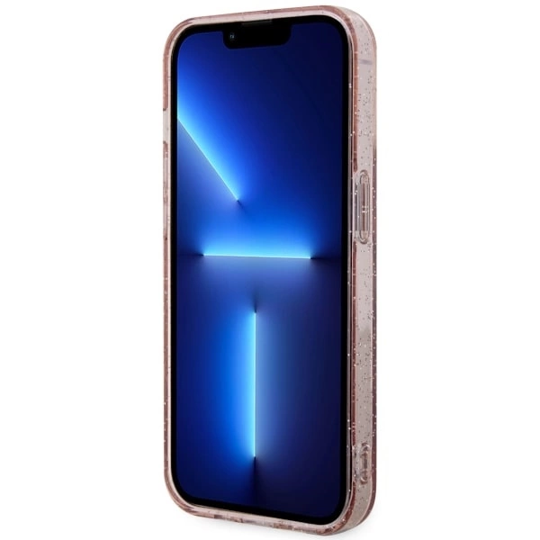 Guess GUHMP14MHCMCGP iPhone 14 Plus 6,7" – rožinis/rožinis kietas dėklas, Glitter Gold MagSafe - Image 5