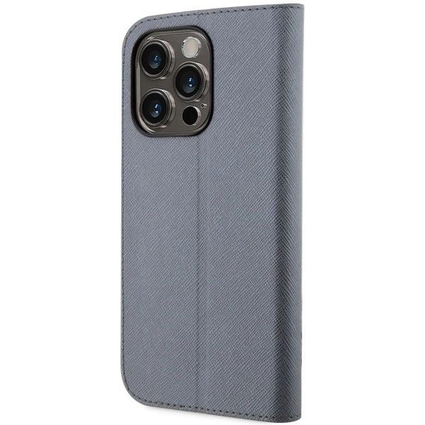 Karl Lagerfeld KLBKP14XSANKCPG iPhone 14 Pro Max 6,7" – knygutės tipo dėklas sidabrinis/sidabrinis, Saffiano Karl & Choupette - Image 2