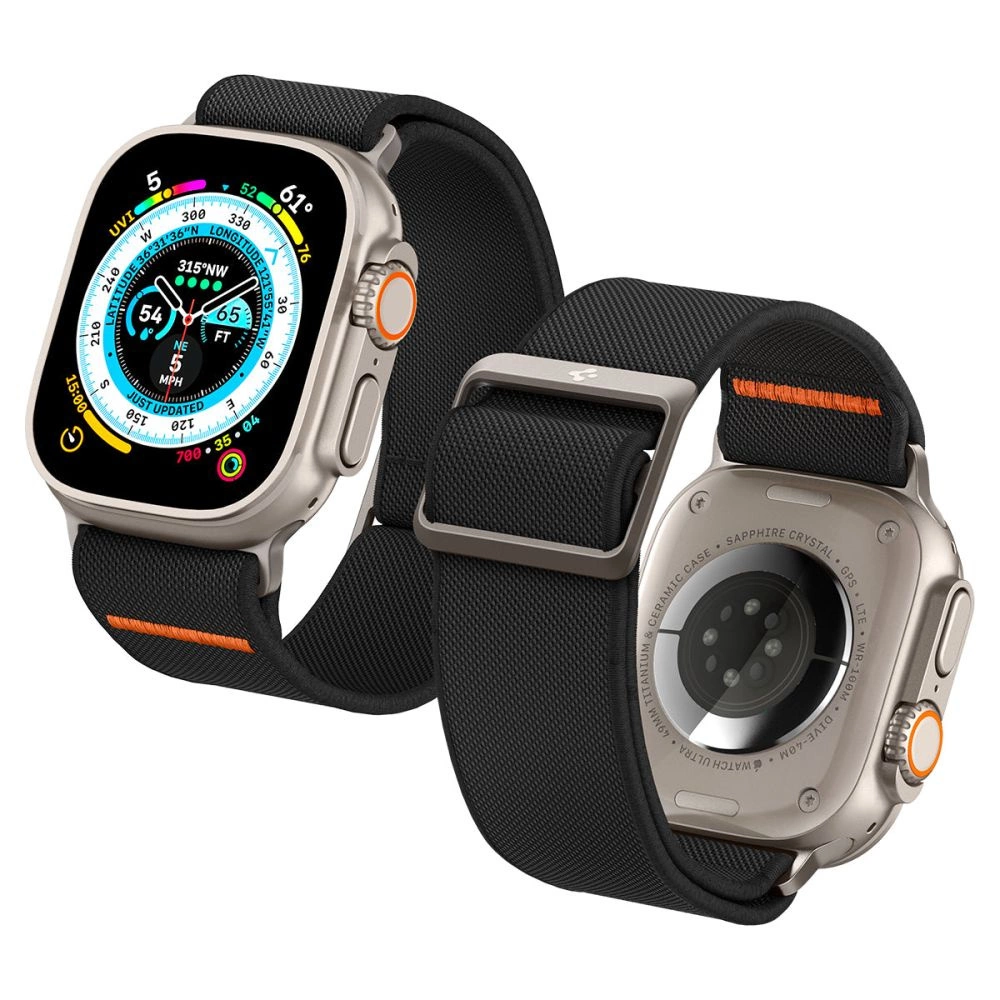 Spigen Fit Lite Ultra dirželis Apple Watch 4/5/6/7/8/9/SE/Ultra (42/44/45/49 mm) – juodas - Image 16