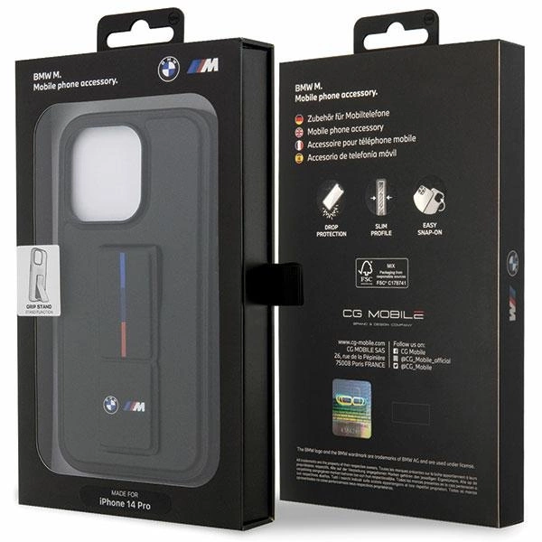 BMW dėklas BMHCP14X22GSLK iPhone 14 Pro Max 6,7" – juodas/juodas kietas dėklas Grip Hot Stamp - Image 8