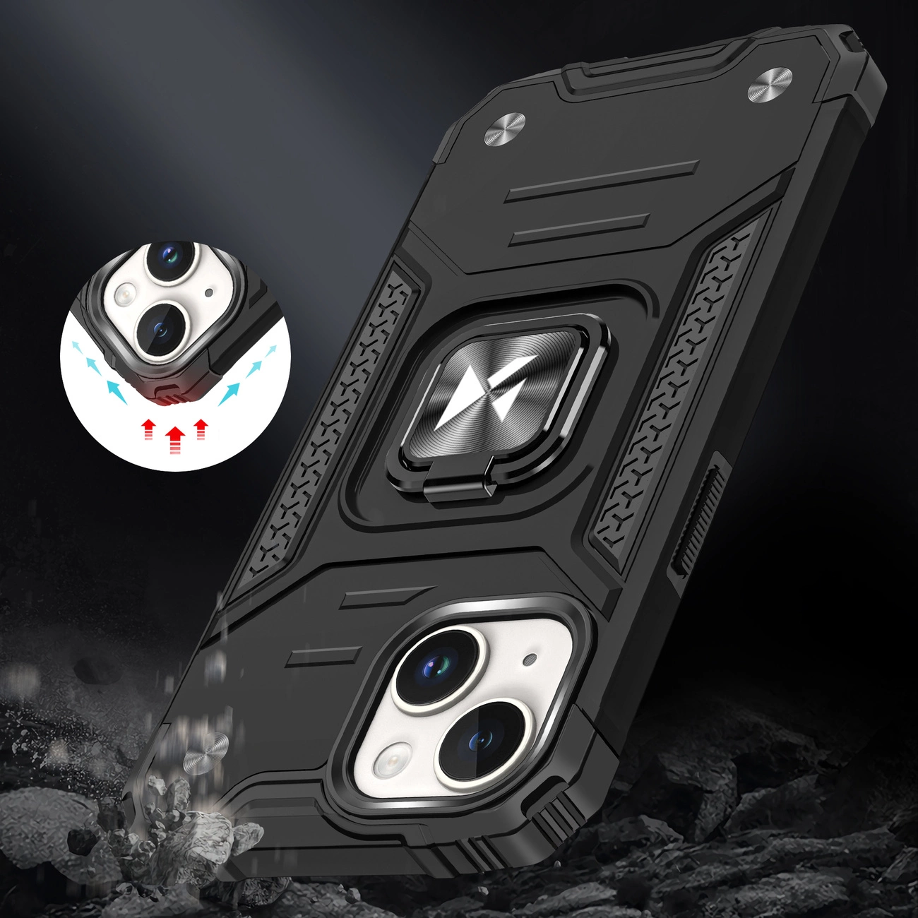 Wozinsky Ring Armor iPhone 15 Plus – sidabrinis - Image 7