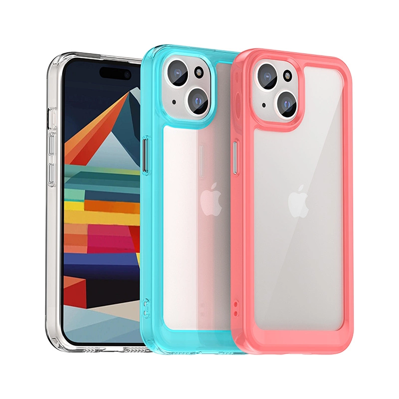iPhone 15 Plus Outer Space sustiprintas dėklas su lanksčiu rėmeliu – raudonas - Image 6