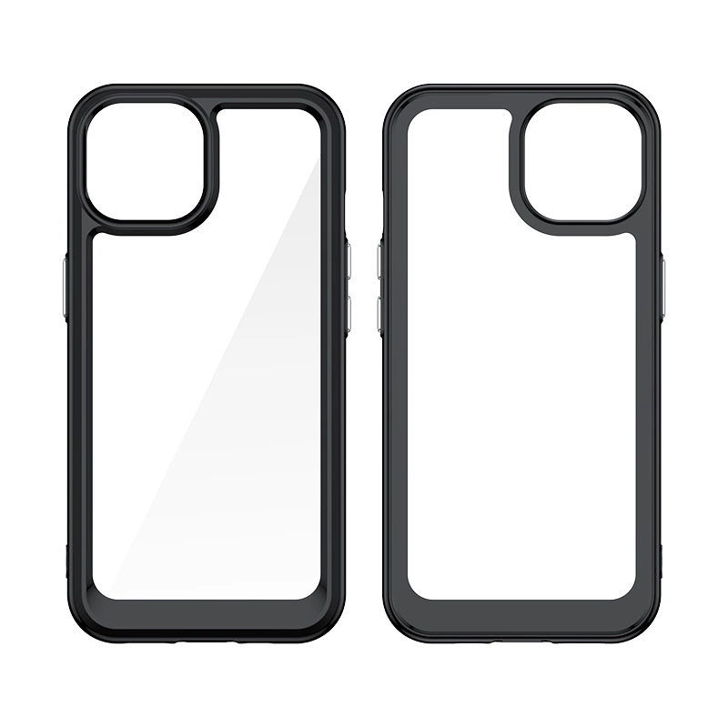 iPhone 15 Plus Outer Space sustiprintas dėklas su lanksčiu rėmeliu – raudonas - Image 2