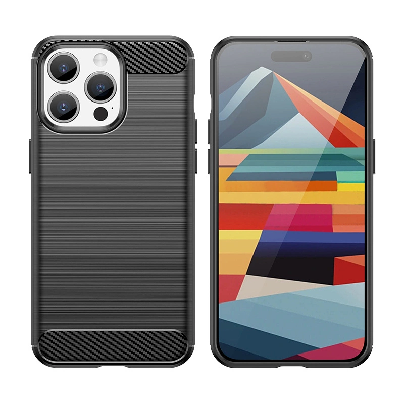Lankstus anglies rašto dėklas iPhone 15 Pro Carbon Case – mėlynas - Image 5