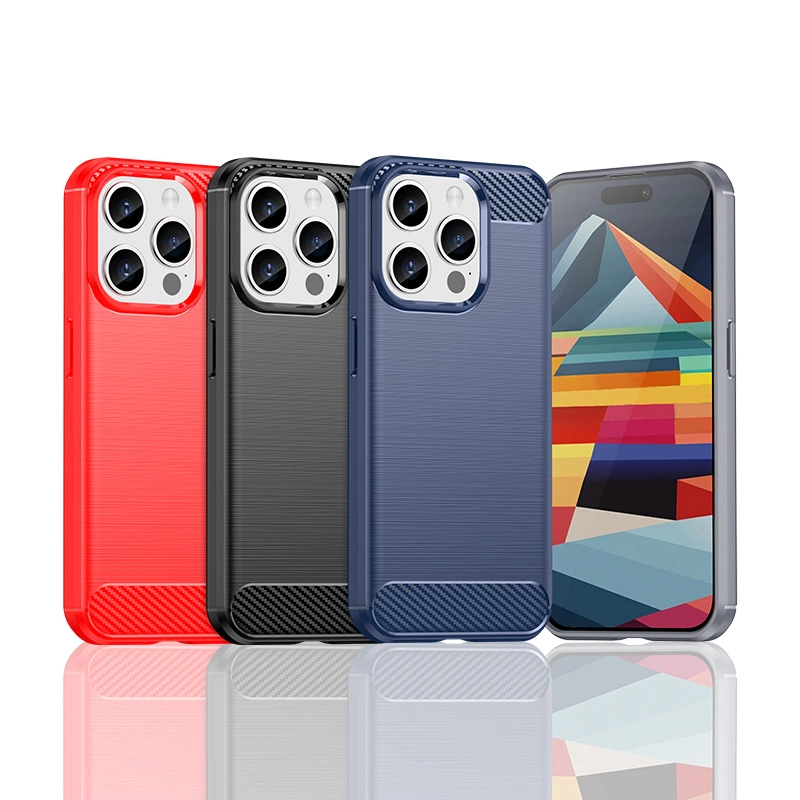 Lankstus anglies rašto dėklas iPhone 15 Pro Carbon Case – juodas - Image 4
