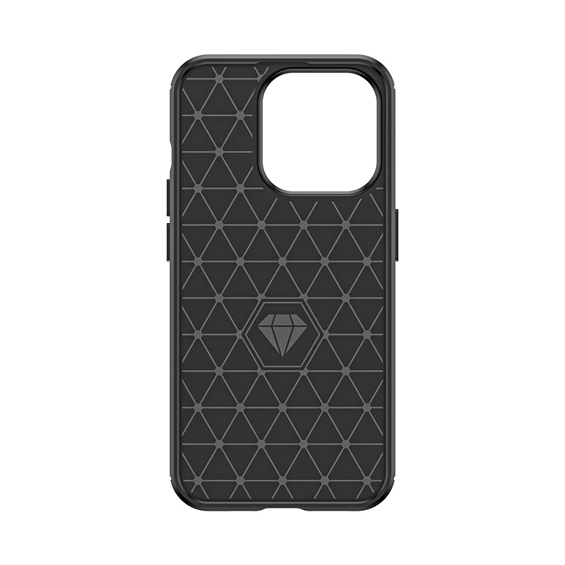 Lankstus anglies rašto dėklas iPhone 15 Pro Carbon Case – juodas - Image 3