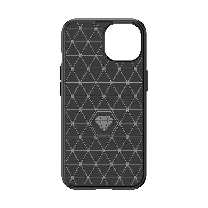 Lankstus anglies rašto dėklas iPhone 15 Carbon Case – juodas - Image 3