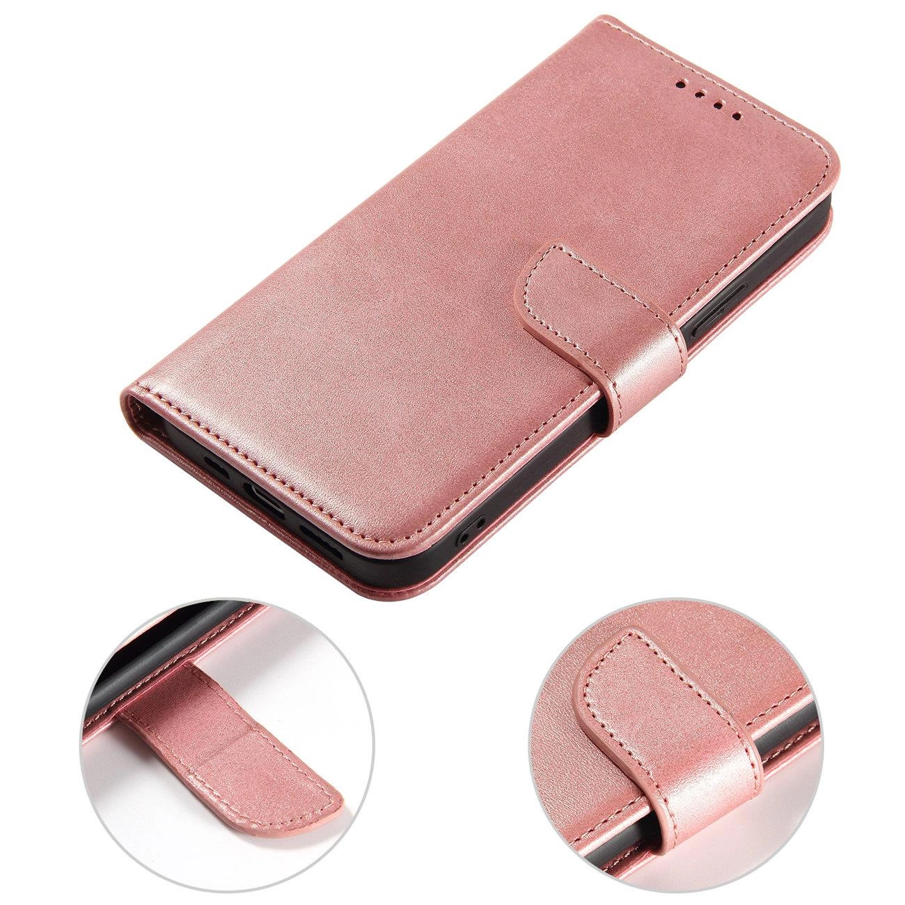 Piniginės tipo dėklas su stoveliu iPhone 15 Plus Magnet Case – rožinis - Image 2