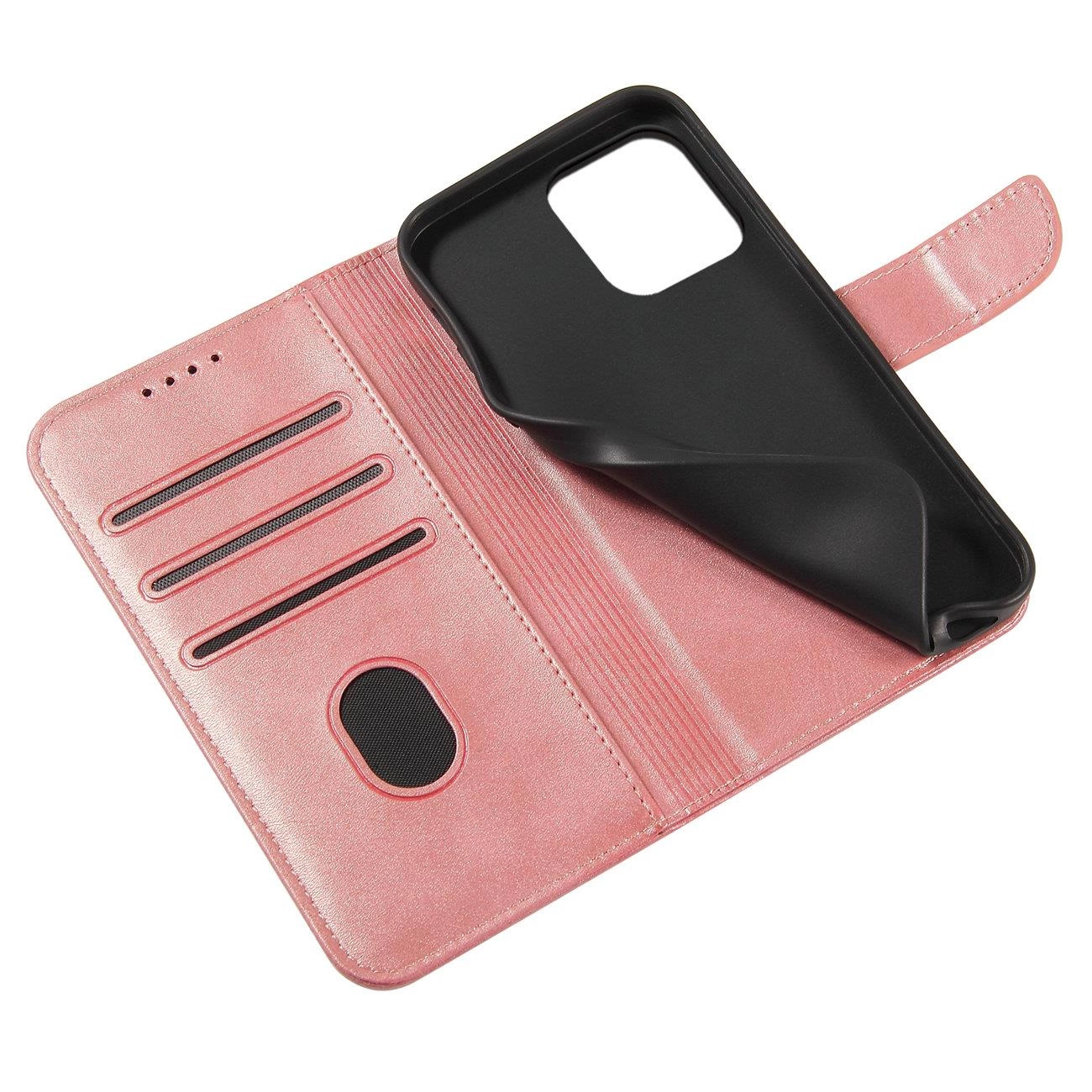 Piniginės tipo dėklas su stoveliu iPhone 15 Plus Magnet Case – rožinis - Image 6