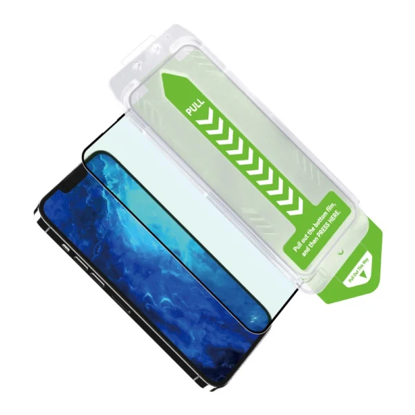 9H grūdintas stiklas su montavimo rėmeliu iPhone 15 Pro Wozinsky Premium Glass – juodas - Image 3