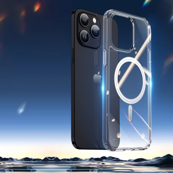 Dėklas iPhone 15 Pro Max su MagSafe Dux Ducis Clin – permatomas - Image 4