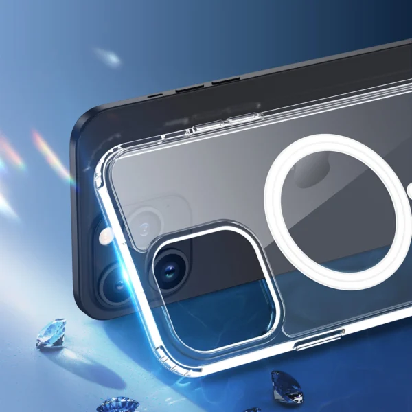 Dėklas iPhone 15 Pro Max su MagSafe Dux Ducis Clin – permatomas - Image 7