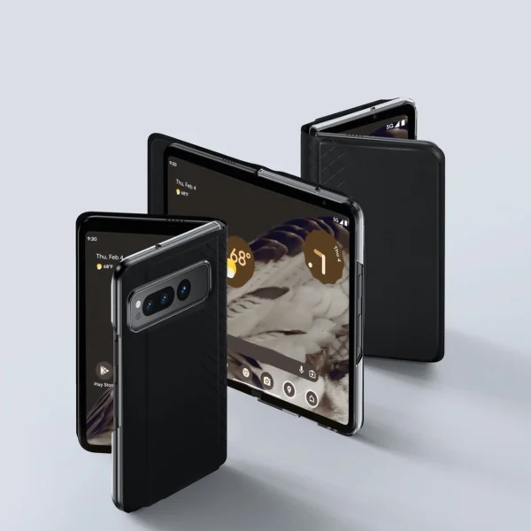 Odinis flip ir piniginės dėklas Google Pixel Fold Dux Ducis Bril – juodas - Image 6