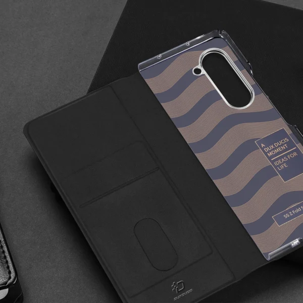 Odinis flip ir piniginės dėklas Samsung Galaxy Z Fold5 5G Dux Ducis Bril – juodas - Image 10