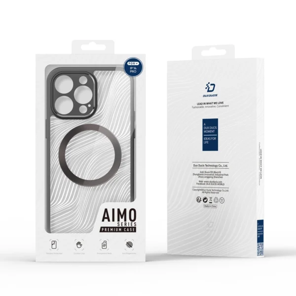 Armuotas dėklas iPhone 14 Pro suderinamas su MagSafe Dux Ducis Aimo Mag – juodas - Image 11