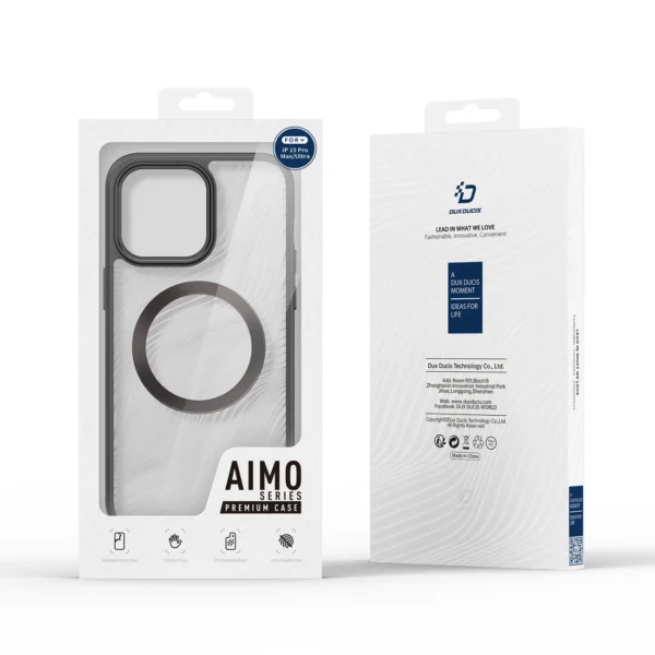 Armuotas dėklas iPhone 15 Pro Max su MagSafe Dux Ducis Aimo Mag – juodas - Image 11