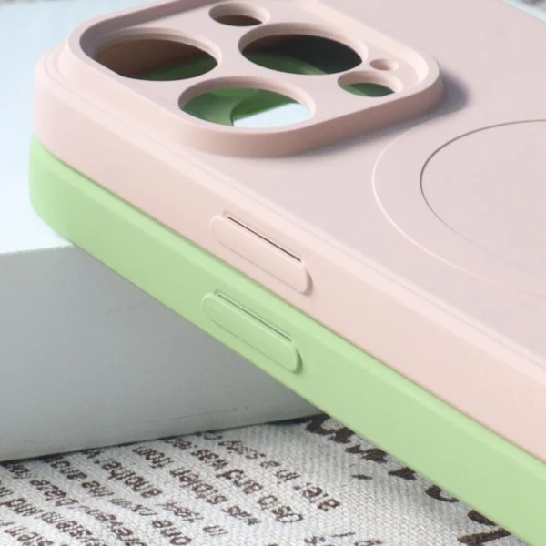 Silikoninis dėklas, suderinamas su MagSafe iPhone 15 Pro – violetinis - Image 6