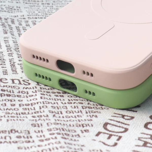 Silikoninis dėklas, suderinamas su MagSafe iPhone 15 Pro – violetinis - Image 7