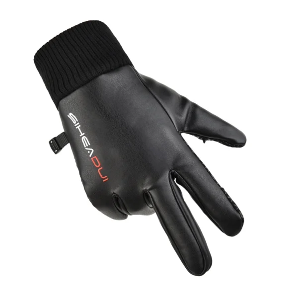 anti-slip telephone gloves - black